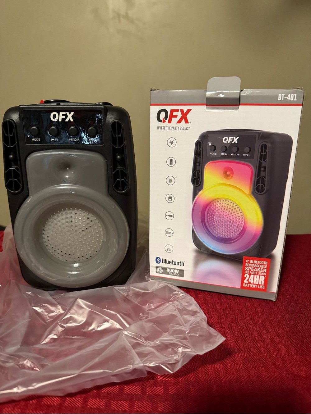 BT-401 Portable Bluetooth Speaker — Black